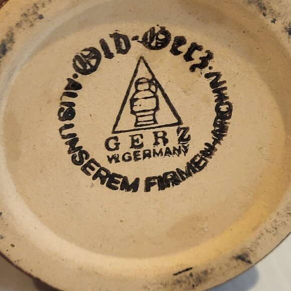 Vintage W Germany Original Gerzit Gerz Pub Scene Cherubs Beer Stein Half Liter - Picture 12 of 12